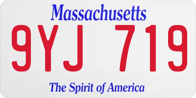 MA license plate 9YJ719