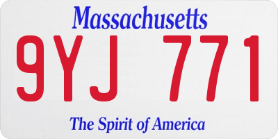 MA license plate 9YJ771