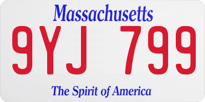 MA license plate 9YJ799