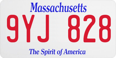 MA license plate 9YJ828