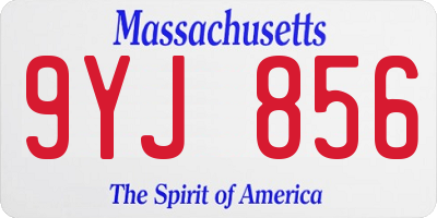 MA license plate 9YJ856