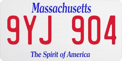 MA license plate 9YJ904