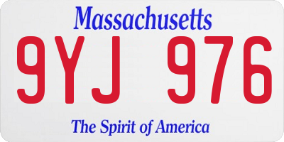 MA license plate 9YJ976