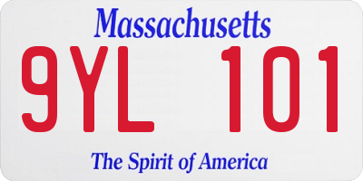 MA license plate 9YL101