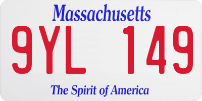 MA license plate 9YL149