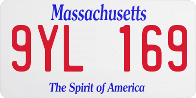 MA license plate 9YL169