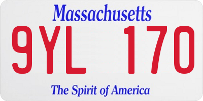 MA license plate 9YL170