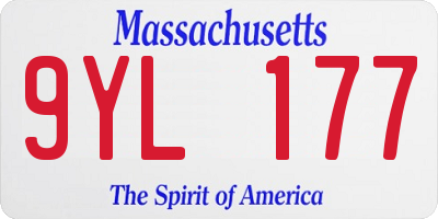 MA license plate 9YL177