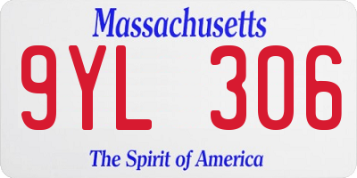 MA license plate 9YL306