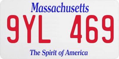 MA license plate 9YL469
