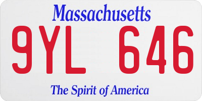 MA license plate 9YL646