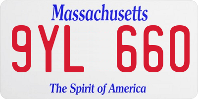 MA license plate 9YL660