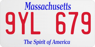 MA license plate 9YL679