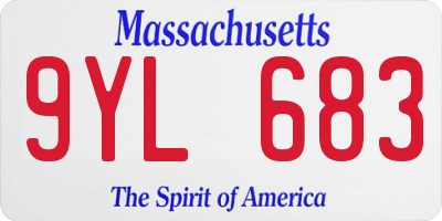 MA license plate 9YL683