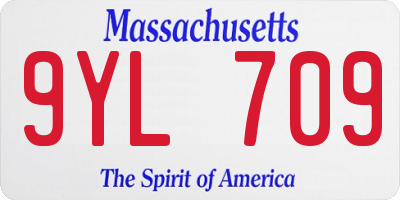 MA license plate 9YL709