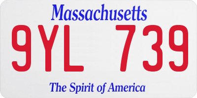 MA license plate 9YL739