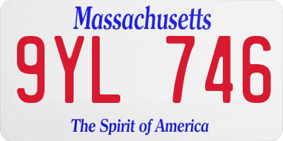 MA license plate 9YL746