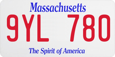 MA license plate 9YL780