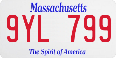 MA license plate 9YL799