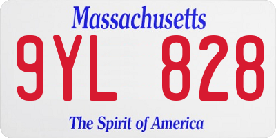 MA license plate 9YL828