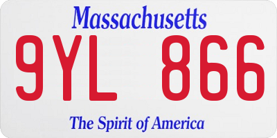 MA license plate 9YL866