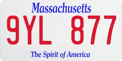 MA license plate 9YL877