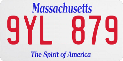 MA license plate 9YL879