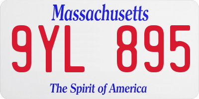 MA license plate 9YL895
