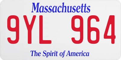 MA license plate 9YL964