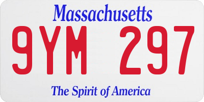 MA license plate 9YM297