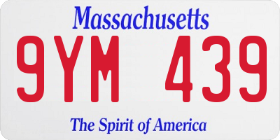 MA license plate 9YM439