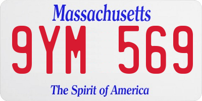 MA license plate 9YM569
