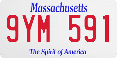 MA license plate 9YM591