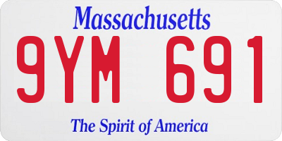 MA license plate 9YM691
