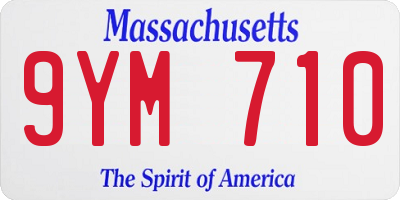MA license plate 9YM710