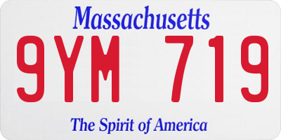 MA license plate 9YM719