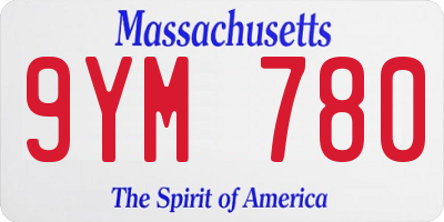 MA license plate 9YM780