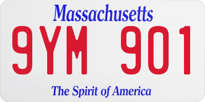 MA license plate 9YM901