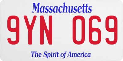 MA license plate 9YN069