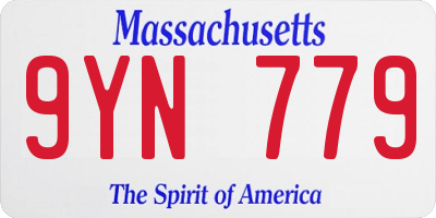 MA license plate 9YN779