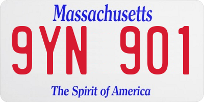 MA license plate 9YN901