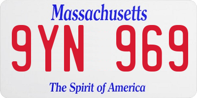 MA license plate 9YN969