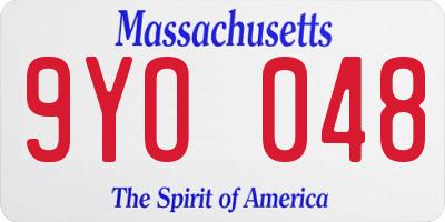 MA license plate 9YO048