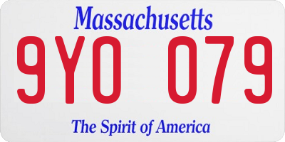 MA license plate 9YO079