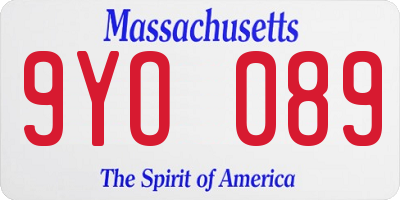 MA license plate 9YO089