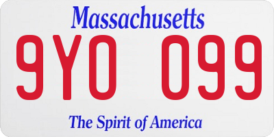 MA license plate 9YO099