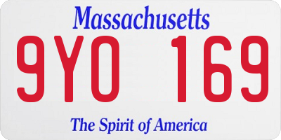 MA license plate 9YO169