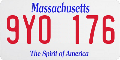 MA license plate 9YO176