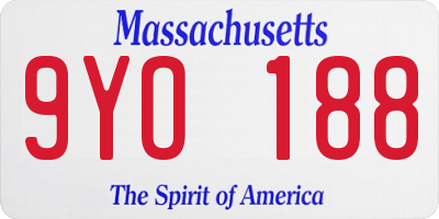MA license plate 9YO188
