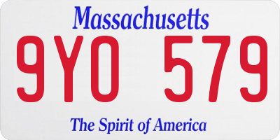 MA license plate 9YO579